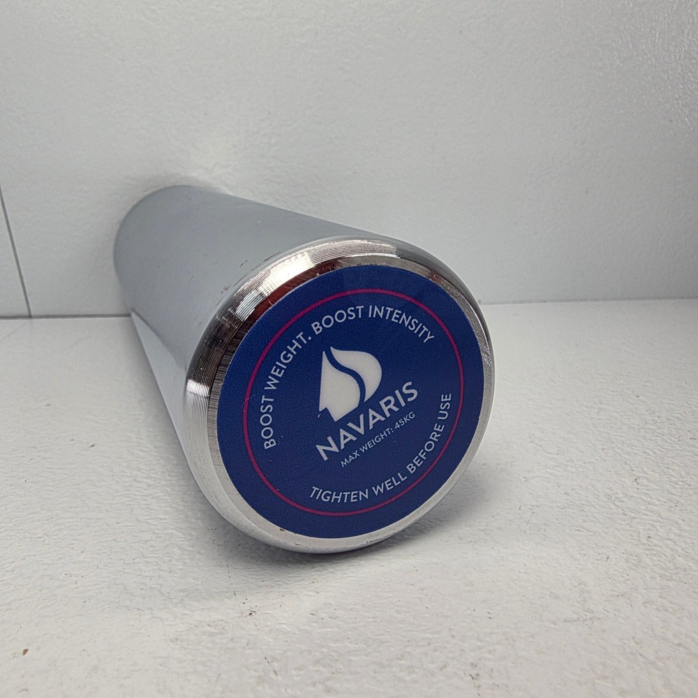 Navaris Gym Pin Extender Weight Barbell Attachment Silver 10mm READ! Weight Only